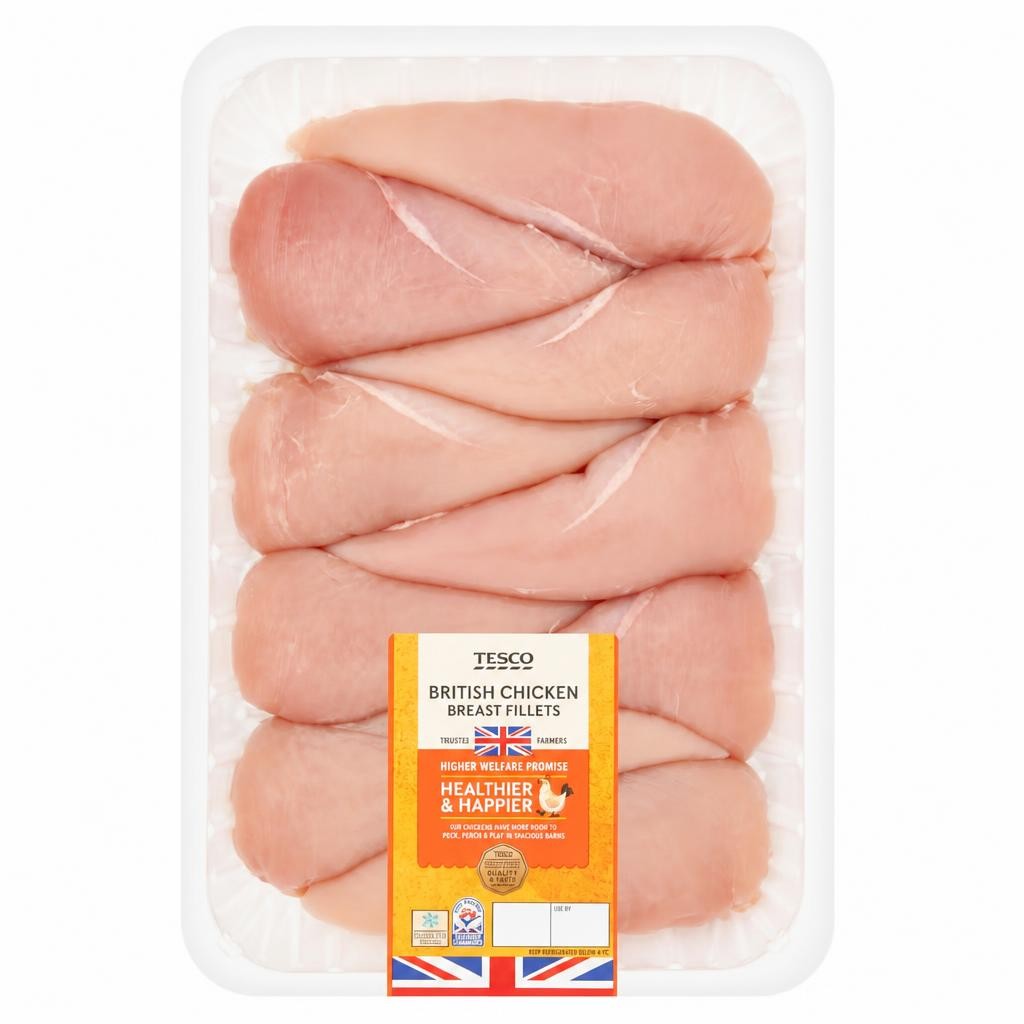 Tesco British Chicken Breast Fillets 2kg