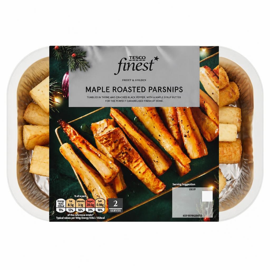 Tesco Finest Maple Roasted Parsnips 400g