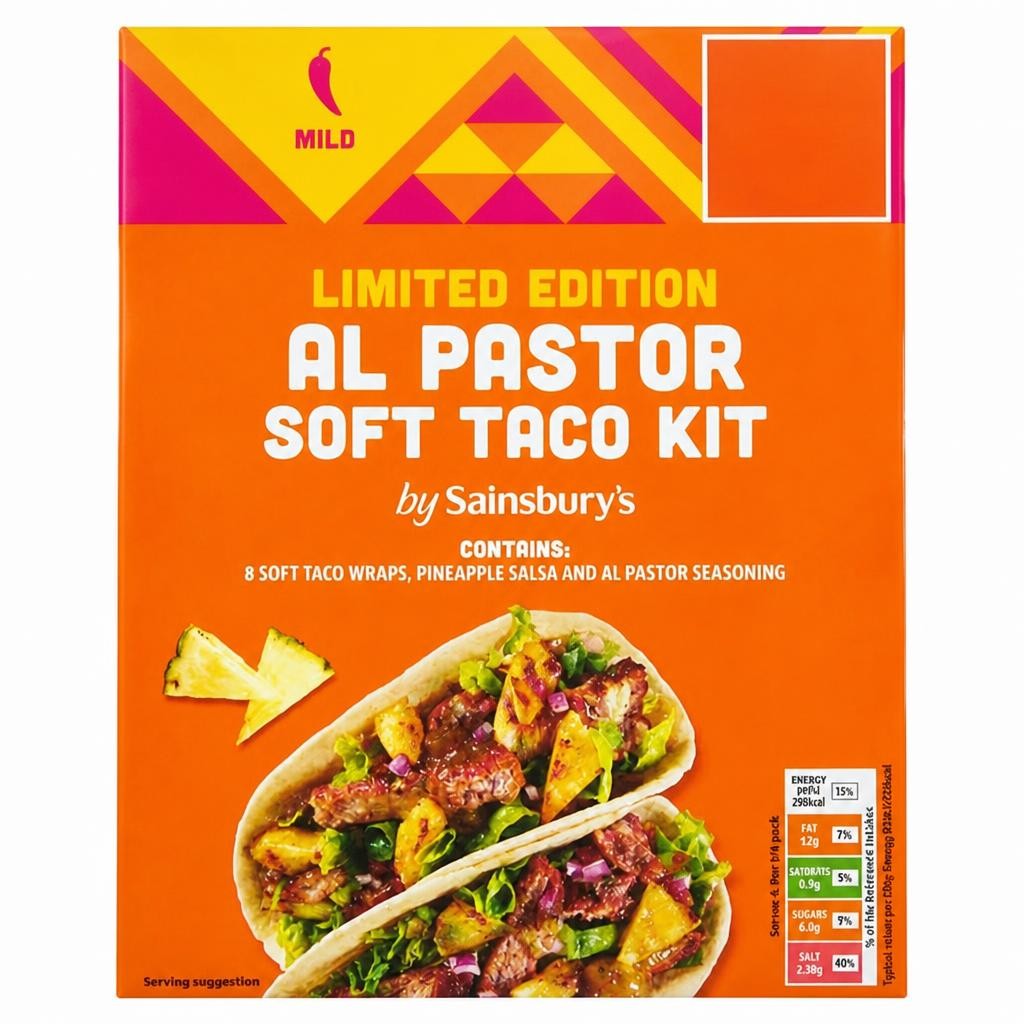 Sainsbury's Limited Edition Al Pastor Soft Taco Kit 418g