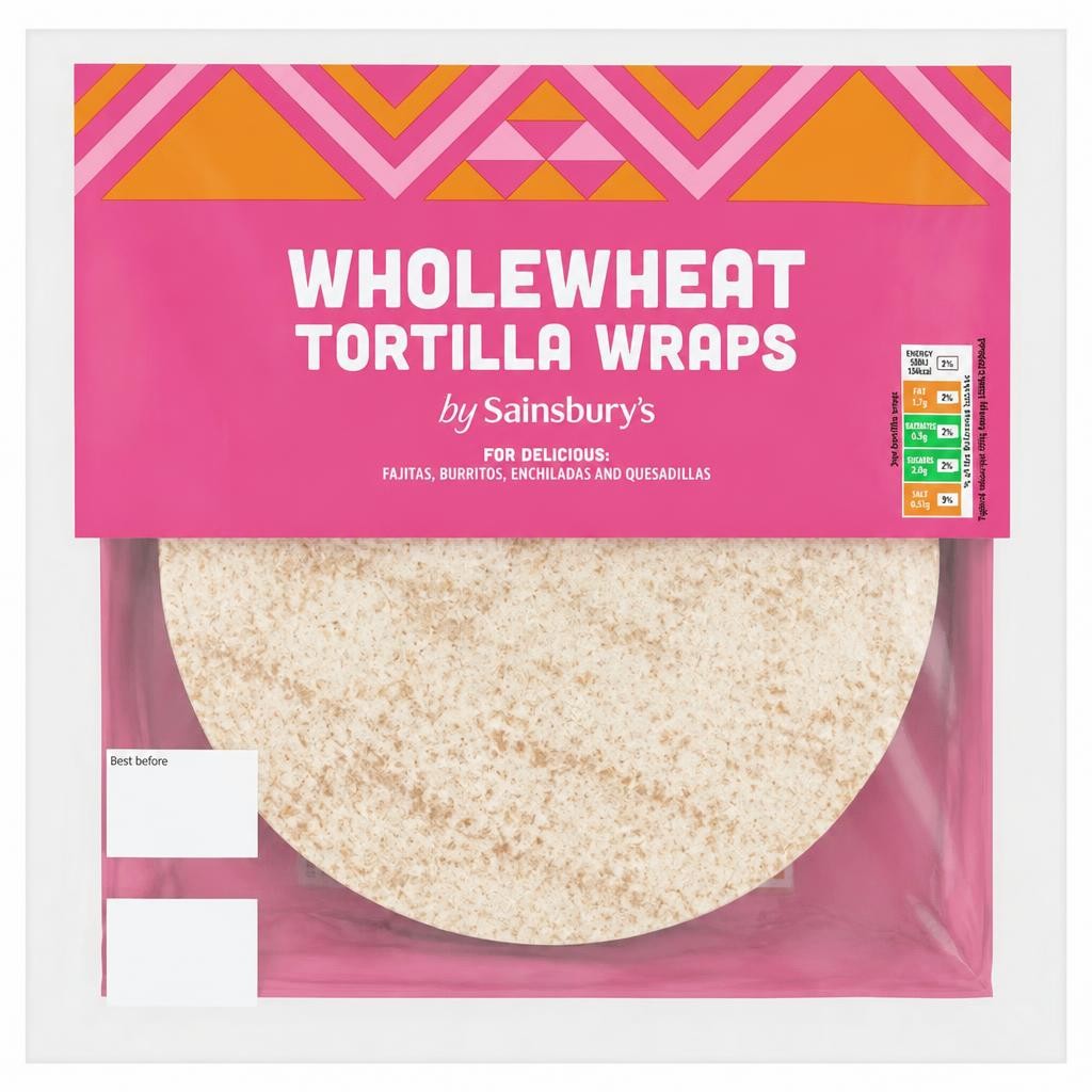 Sainsbury's 320g Wholewheat Tortilla Wraps