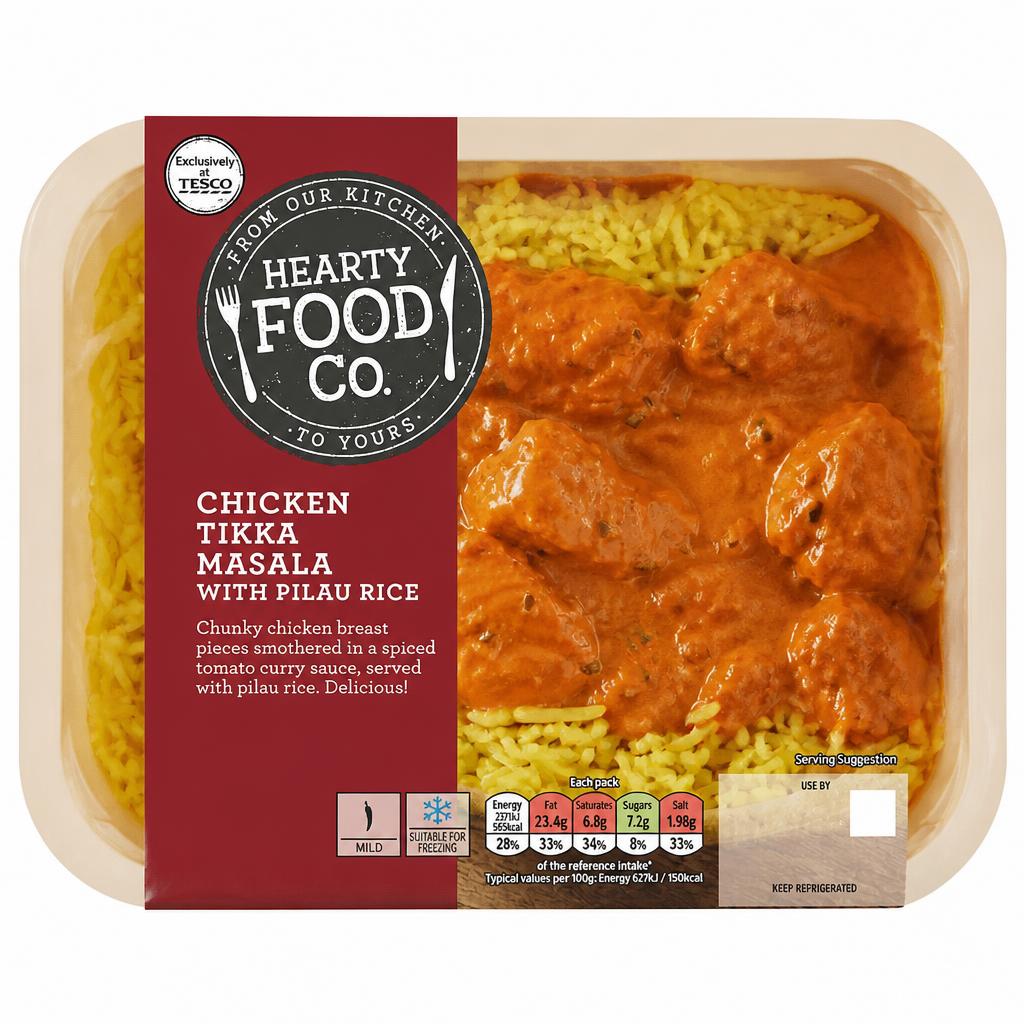 Hearty Food Company Chicken Tikka Masala & Pilau Rice 400G