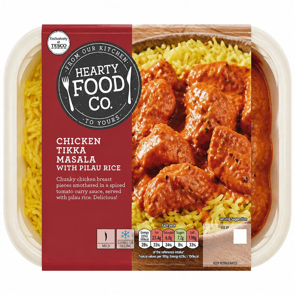 Hearty Food Company Chicken Tikka Masala & Pilau Rice 400G