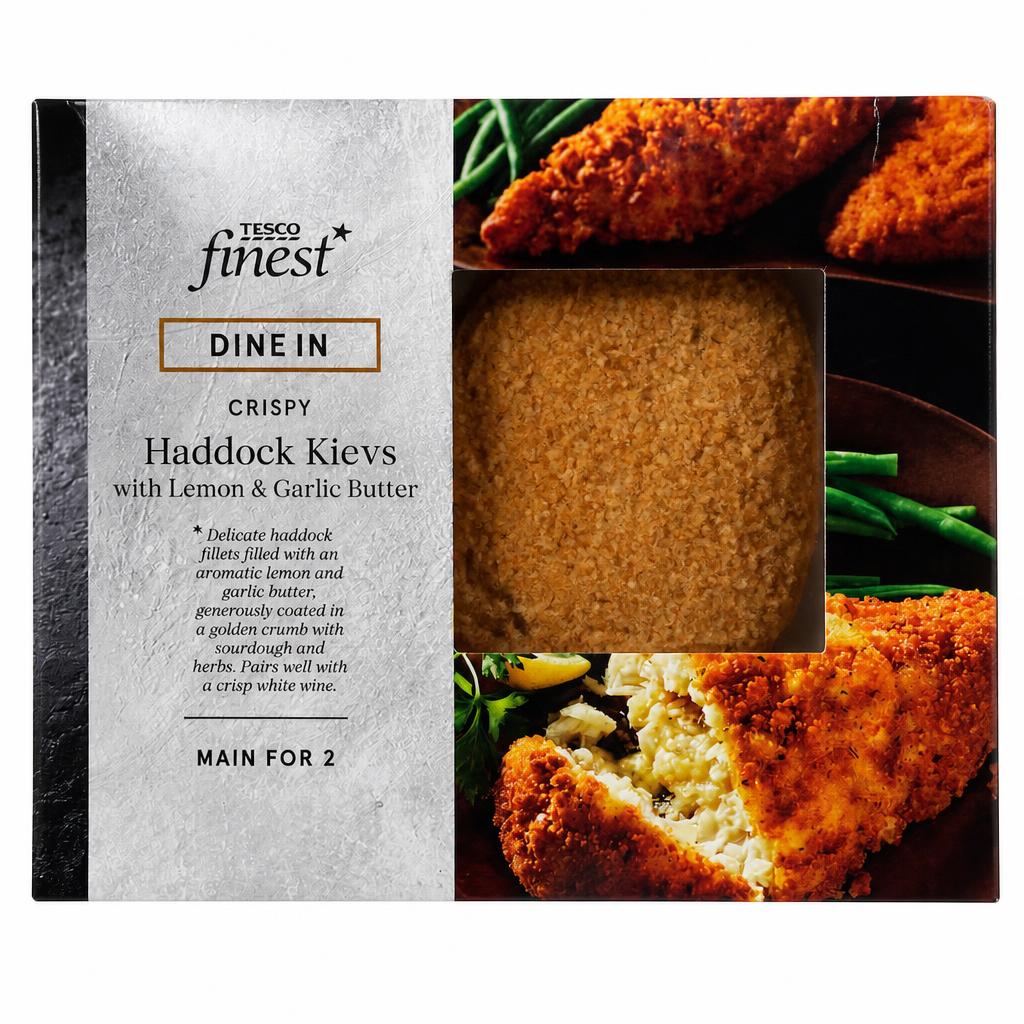 Tesco Finest Dine In 2 Haddock Kievs with Lemon & Garlic Butter 394g