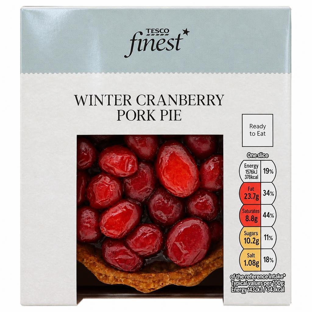 Tesco Finest Winter Cranberry Pork Pie 440g
