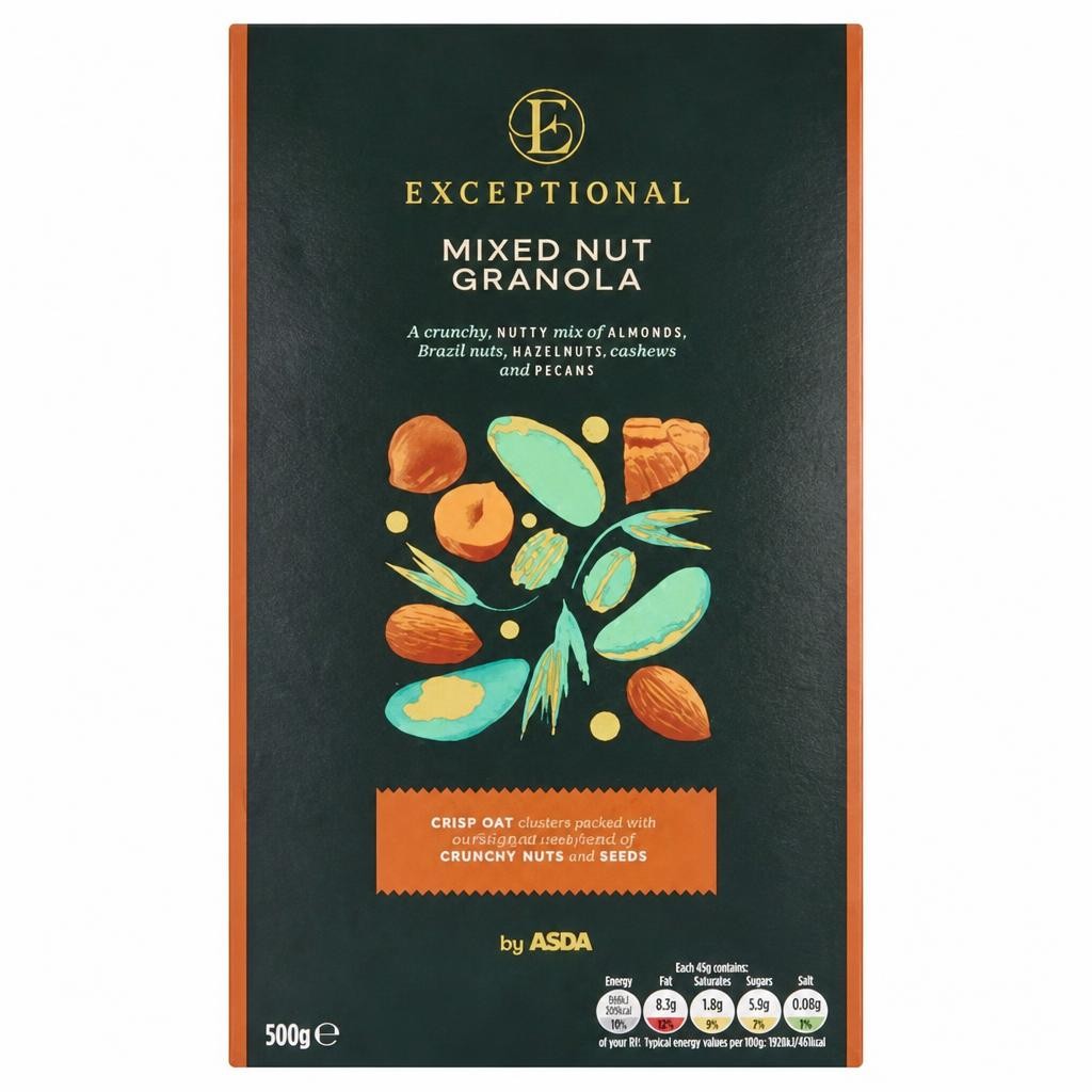 Exceptional by ASDA Exceptional by  Mixed Nut Granola 500g