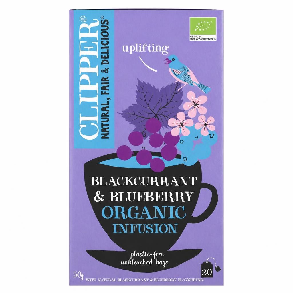 Clipper Blackcurrant & Blueberry Organic 20 Tea Bags