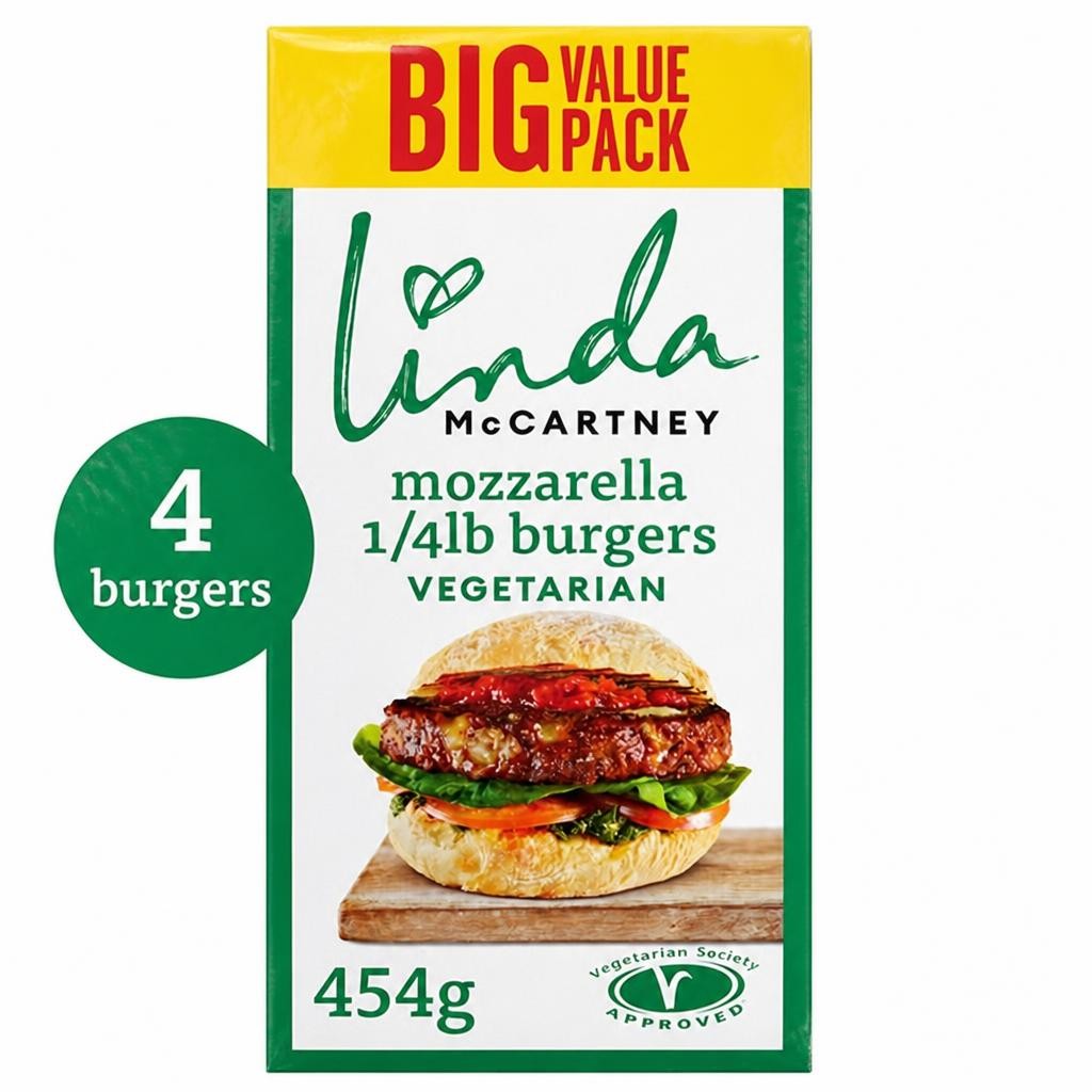 Linda McCartney's Mozzarella Burgers x4 454g