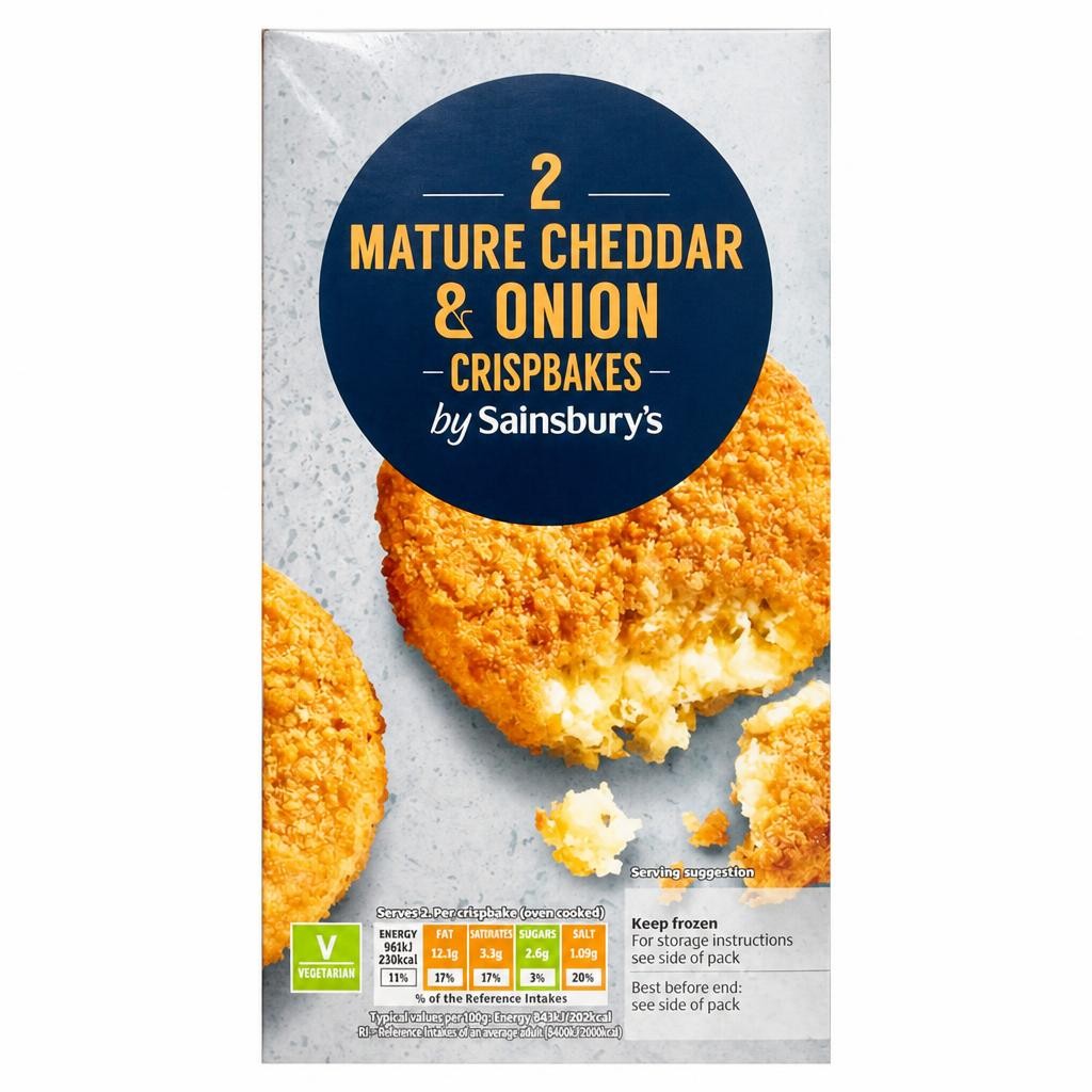 Sainsbury's Mature Cheddar & Onion Crispbakes x2 240g