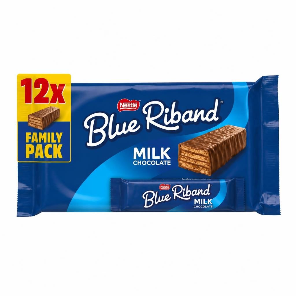 Blue Riband Milk Chocolate Wafer Biscuit Bar 12 Pack Multipack 216g