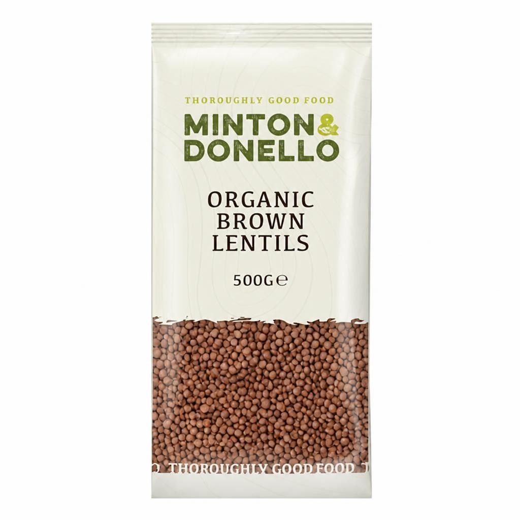 Minton & Donello Organic Brown Lentils 6 x 500g