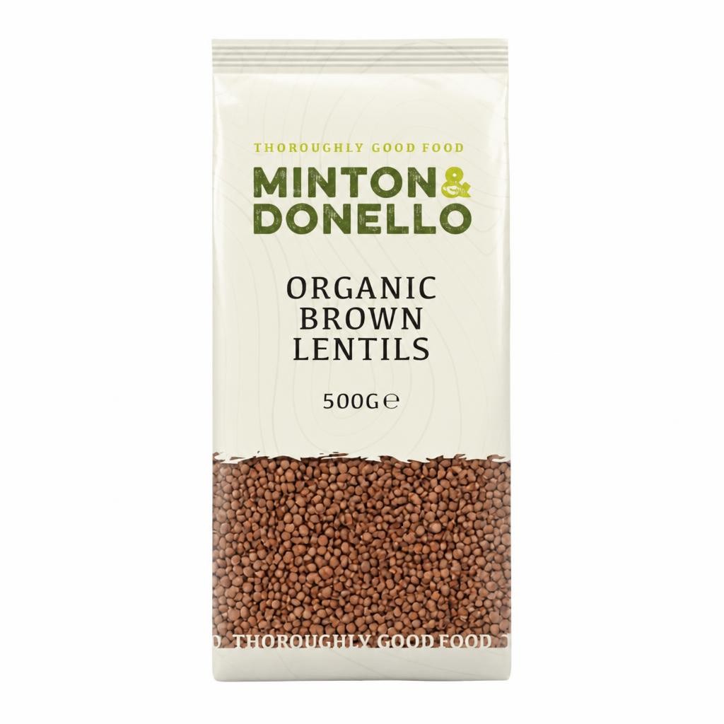 Minton & Donello Organic Brown Lentils 6 x 500g