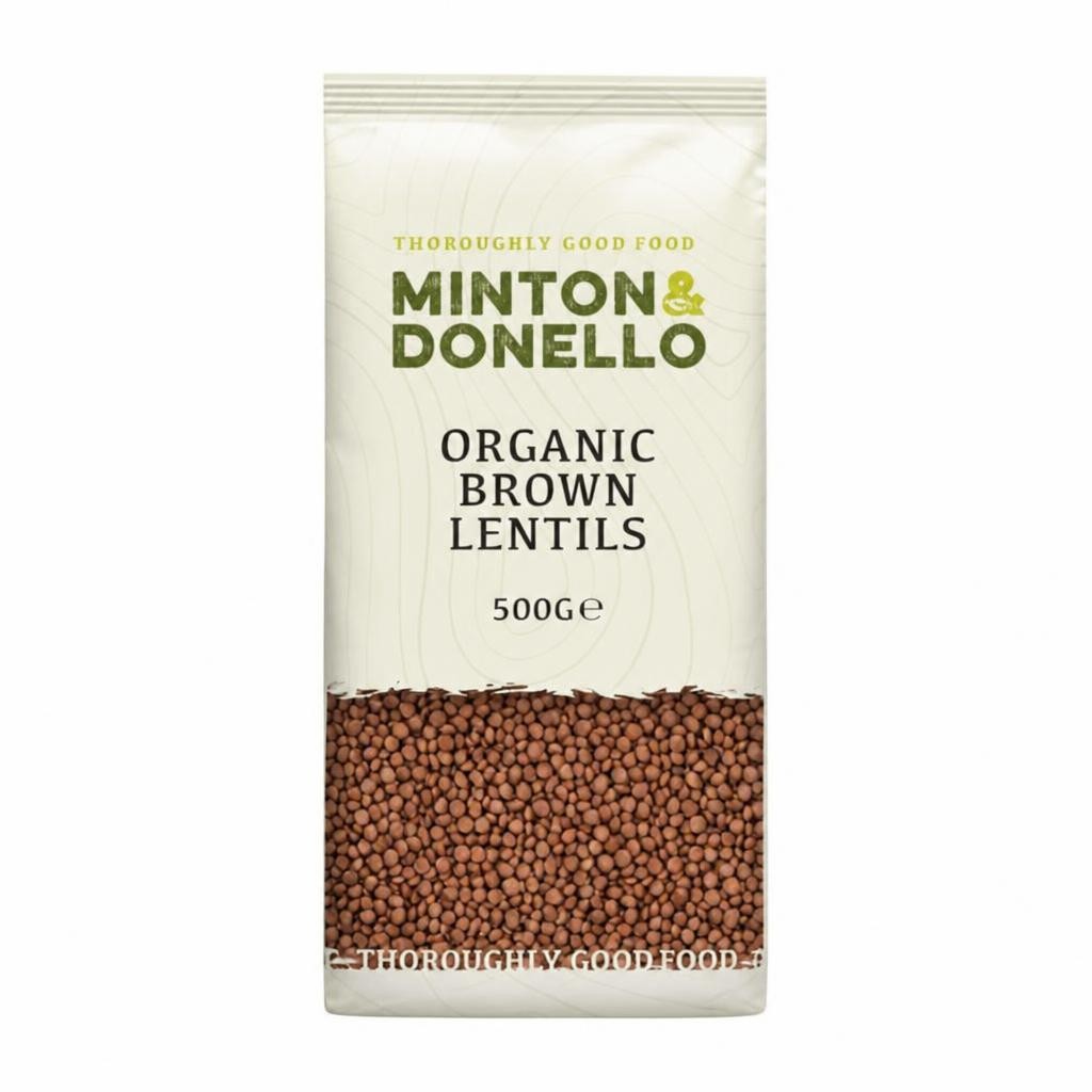 Minton & Donello Organic Brown Lentils 6 x 500g