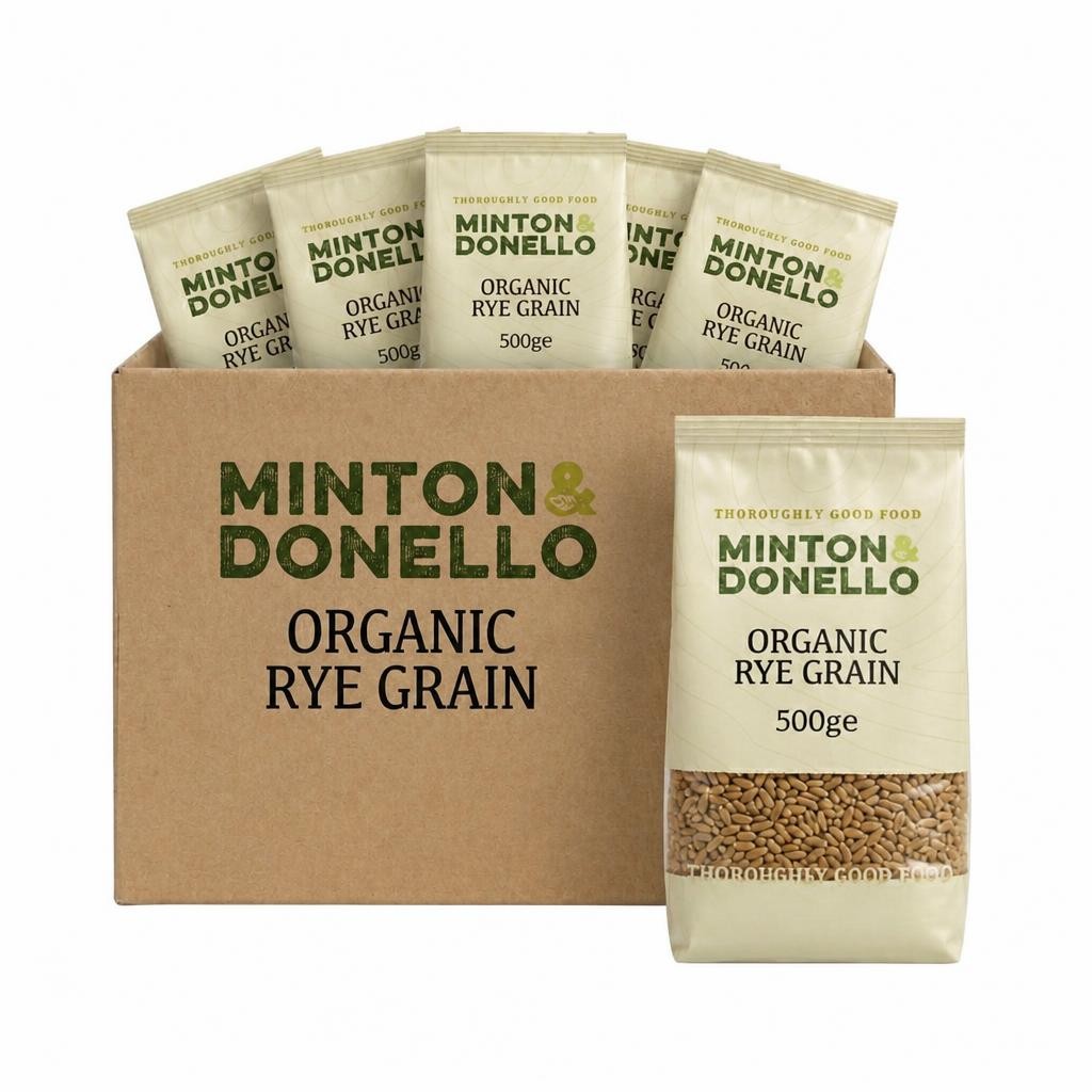 Minton & Donello Organic Rye Grain 6 x 500g