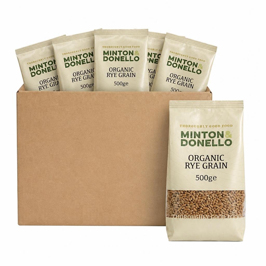 Minton & Donello Organic Rye Grain 6 x 500g