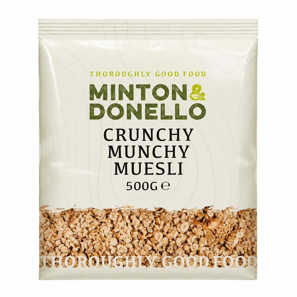 Minton & Donello Crunchy Munchy Muesli 6 x 500g