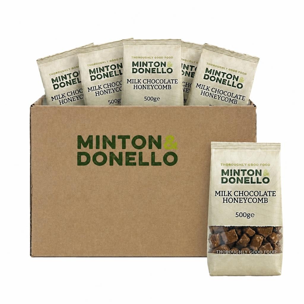 Minton & Donello Milk Chocolate Honeycomb 6 x 500g