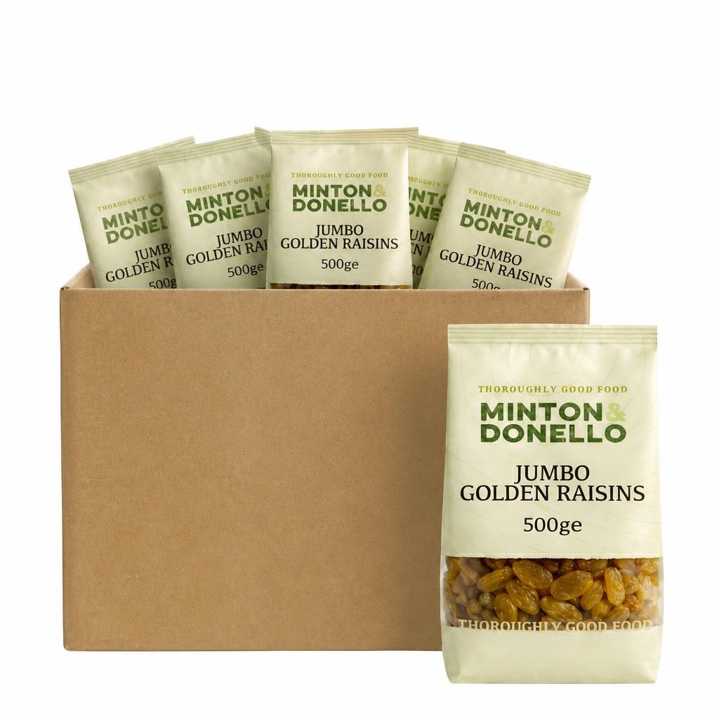 Minton & Donello Golden Raisins 6 x 500g