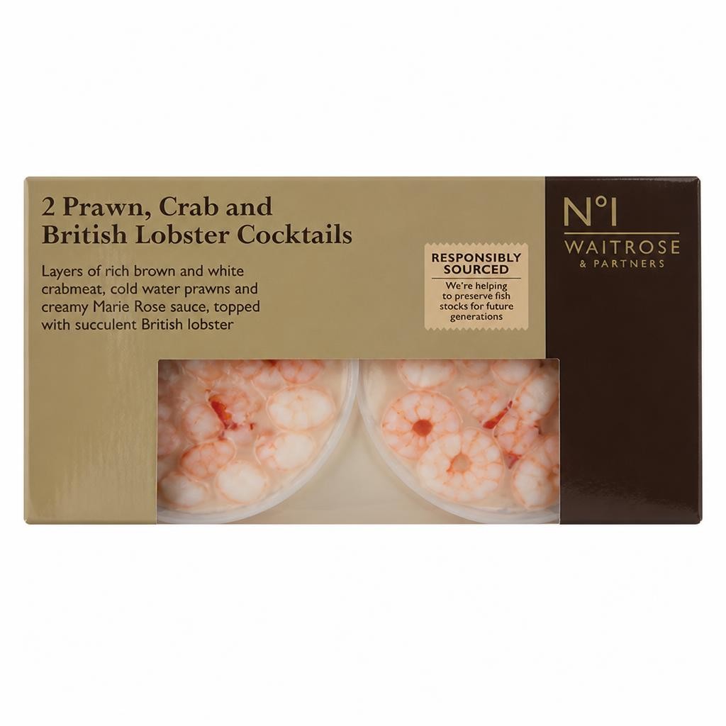 No.1 2 Prawn, Crab and British Lobster Cocktails
