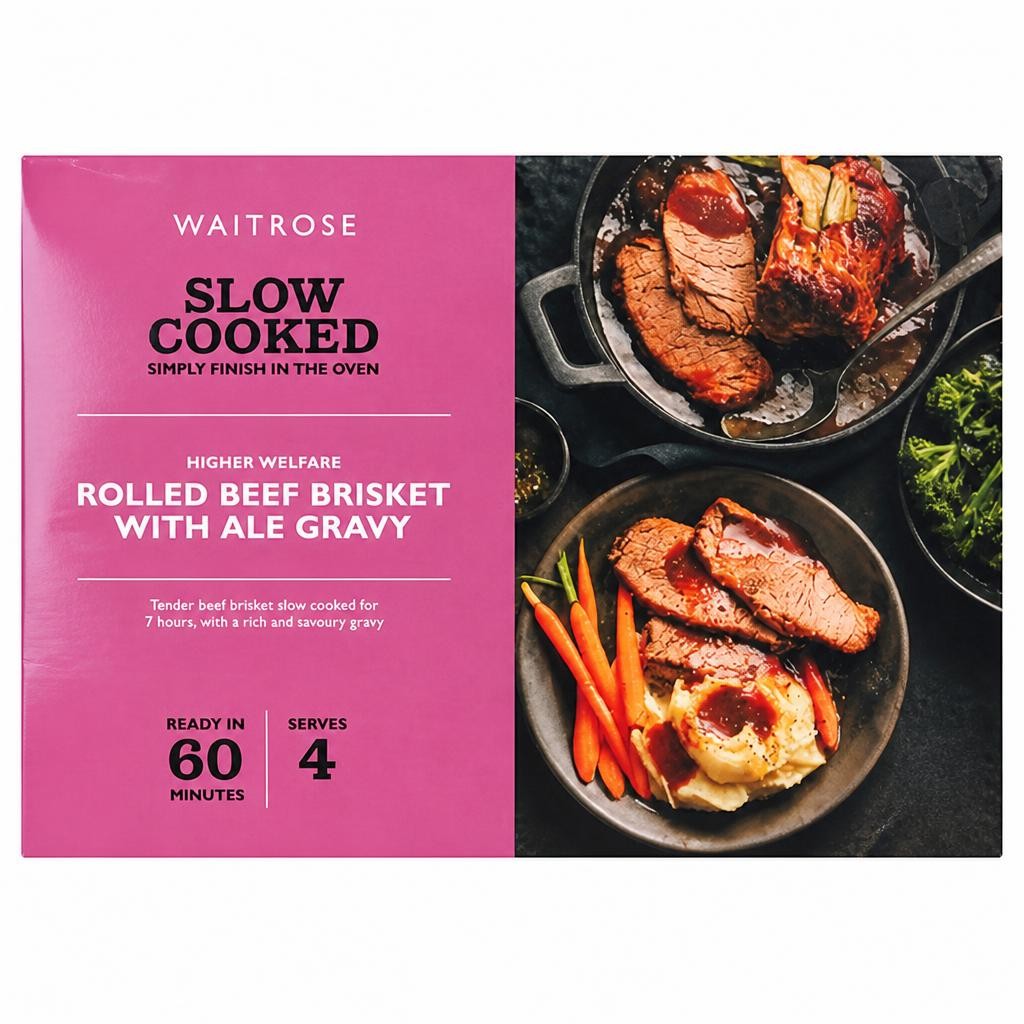 Waitrose Slow Cooked Rolled Beef Brisket with Ale Gravy