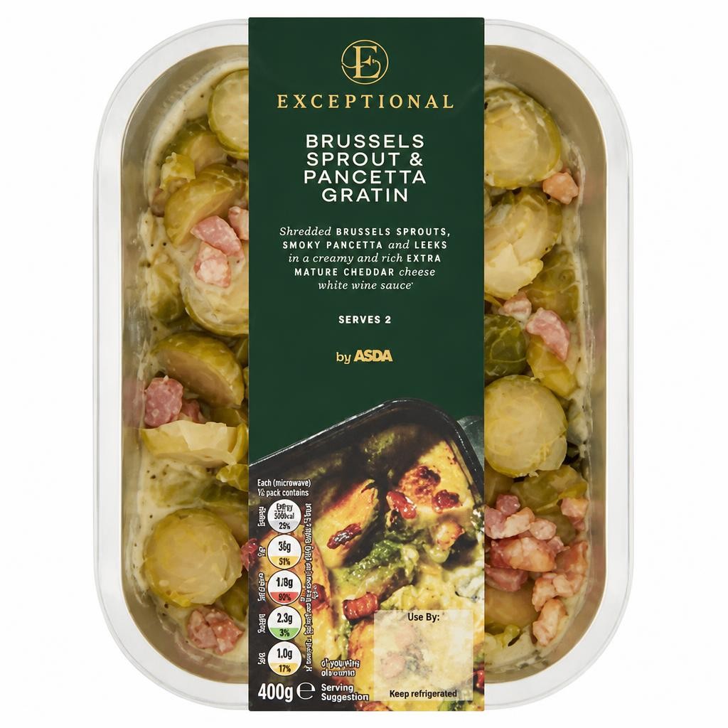 ASDA Exceptional by  Brussels Sprout & Pancetta Gratin 400g
