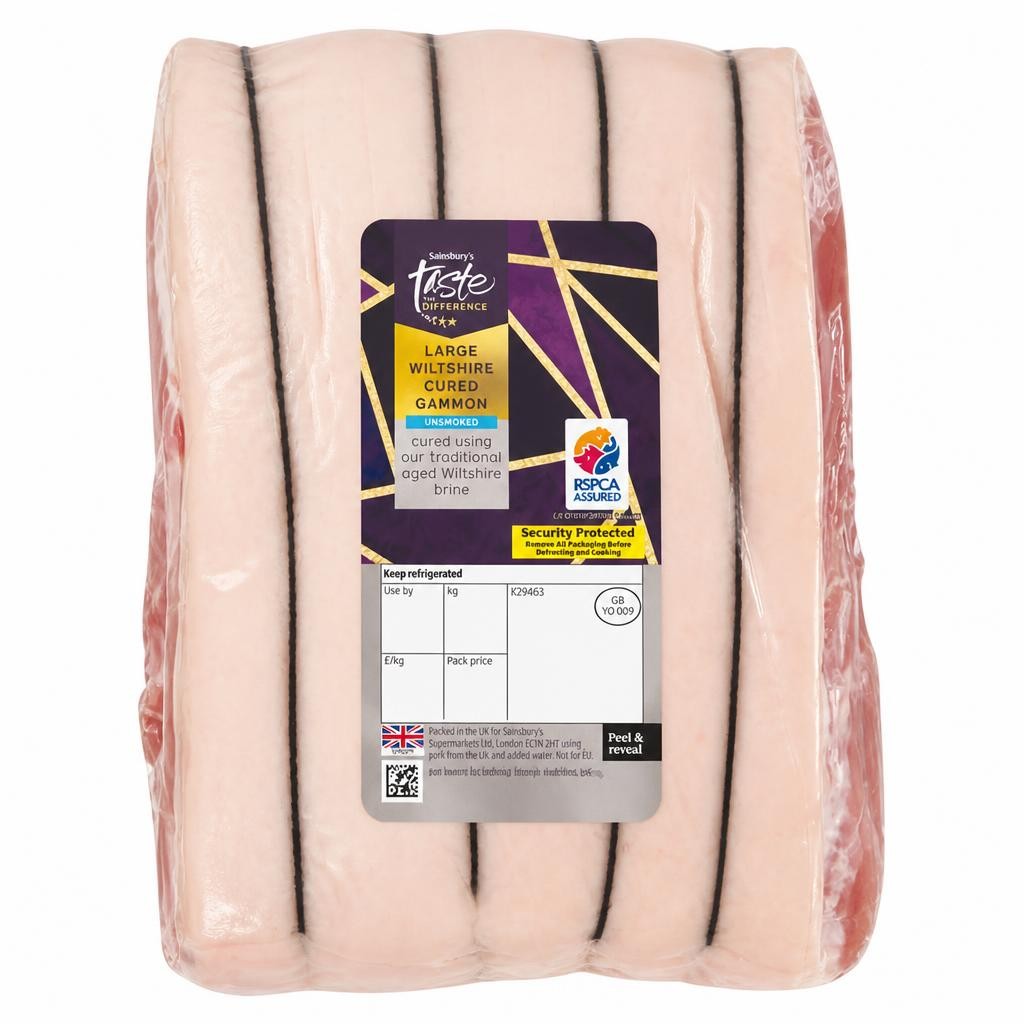 Sainsbury's Unsmoked Large Wiltshire Cured Gammon, Taste the Difference
