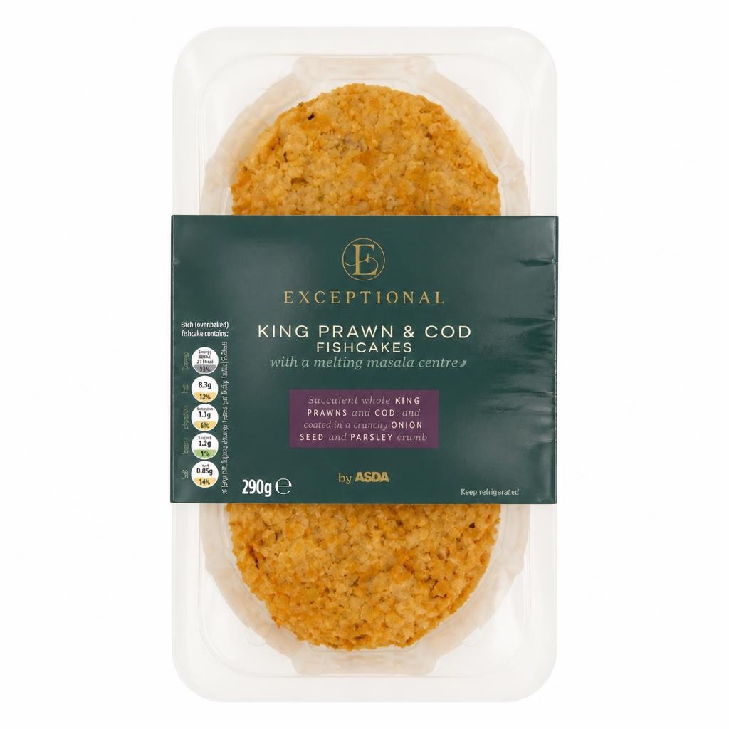 Exceptional by ASDA Exceptional by  King Prawn & Cod Fishcakes 290g