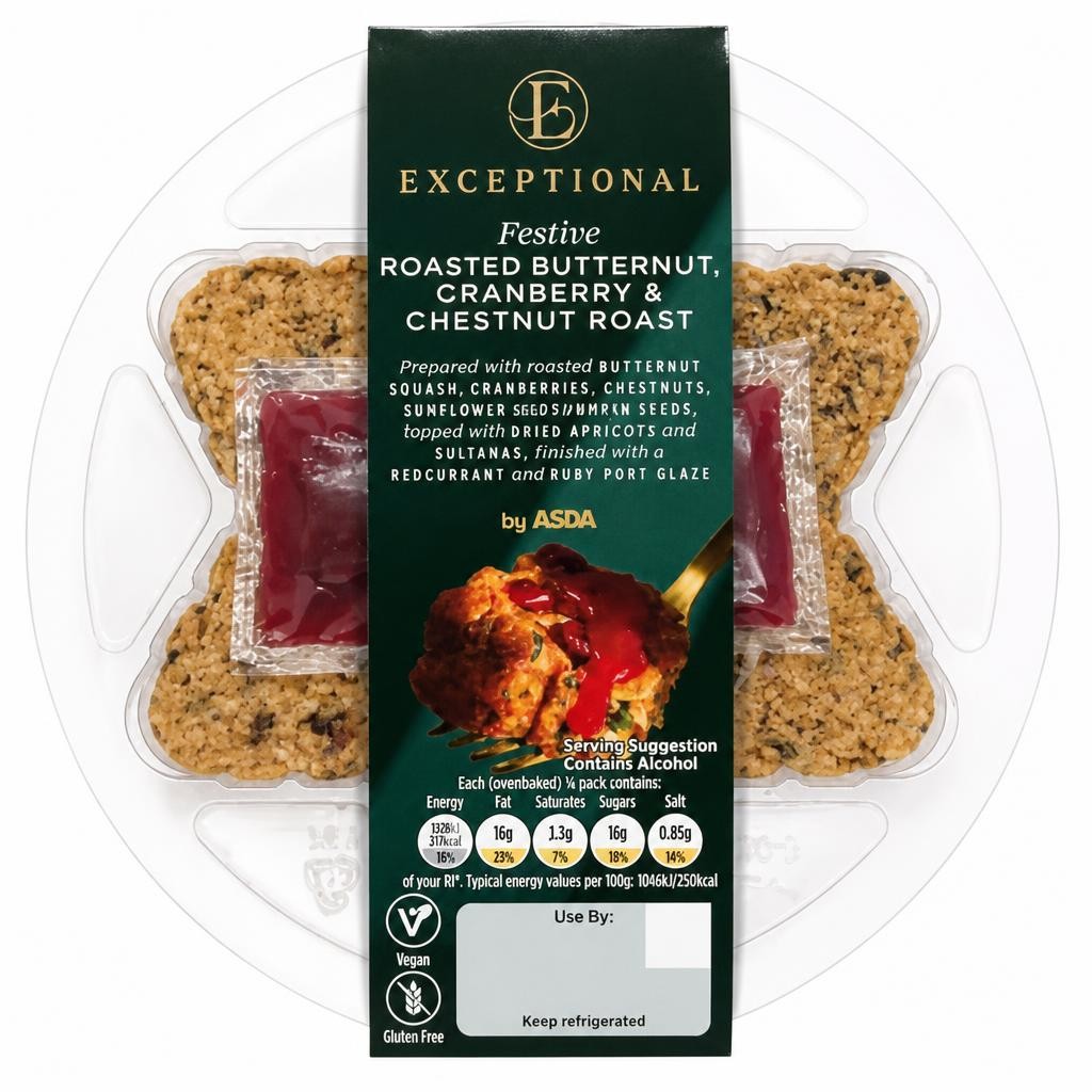 Exceptional By ASDA Festive Roasted Butternut, Cranberry & Chestnut Roast 380g