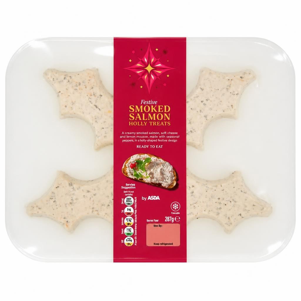 ASDA Festive Smoked Salmon Holly Terrines 287g