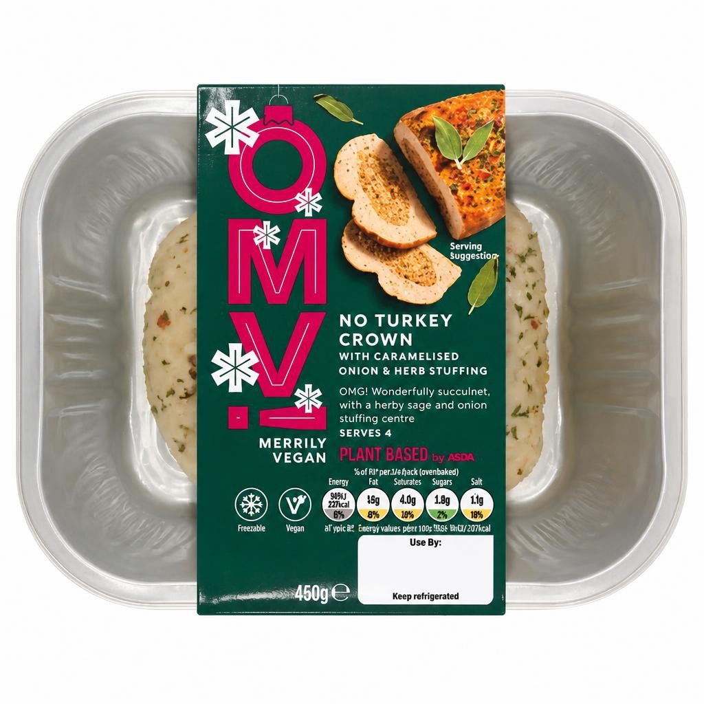 Plant Based by ASDA OMV! No Turkey Crown with Caramelised Onion & Herb Stuffing 460g