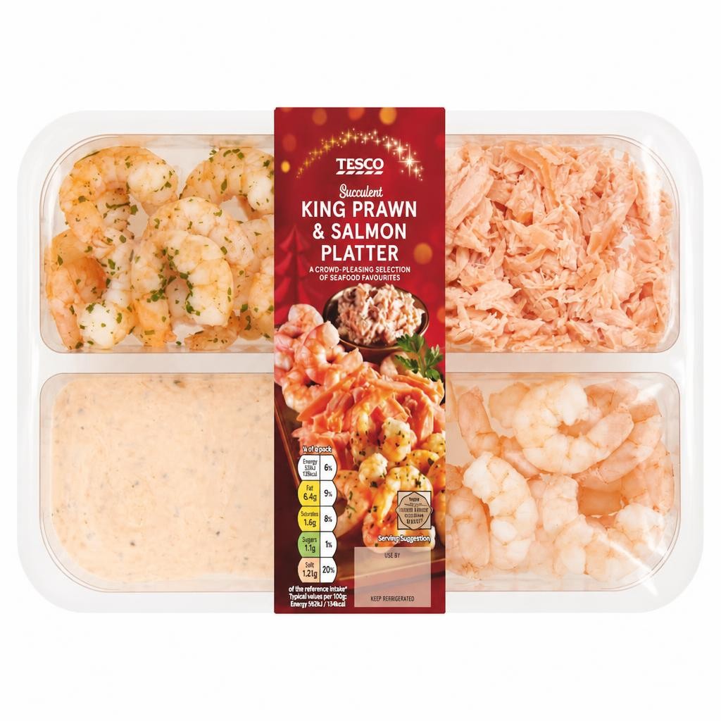 Tesco Prawn & Salmon Platter 380G