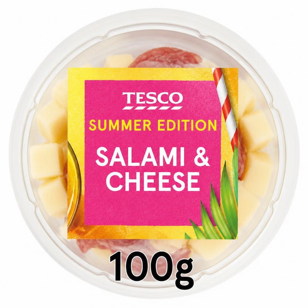 Tesco Salami & Cheese Pot 100g
