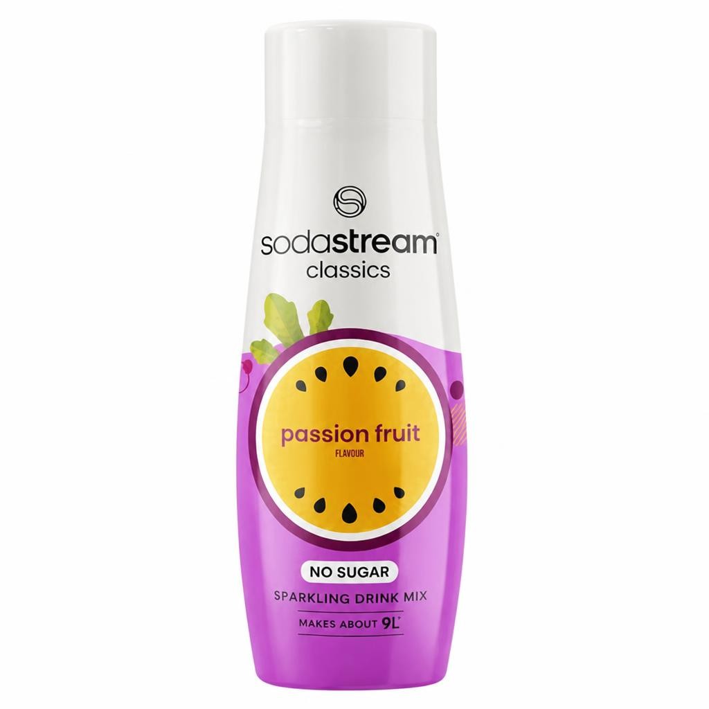 SodaStream Classics No Sugar Passion Fruit Sparkling Drink Mix, 440ml