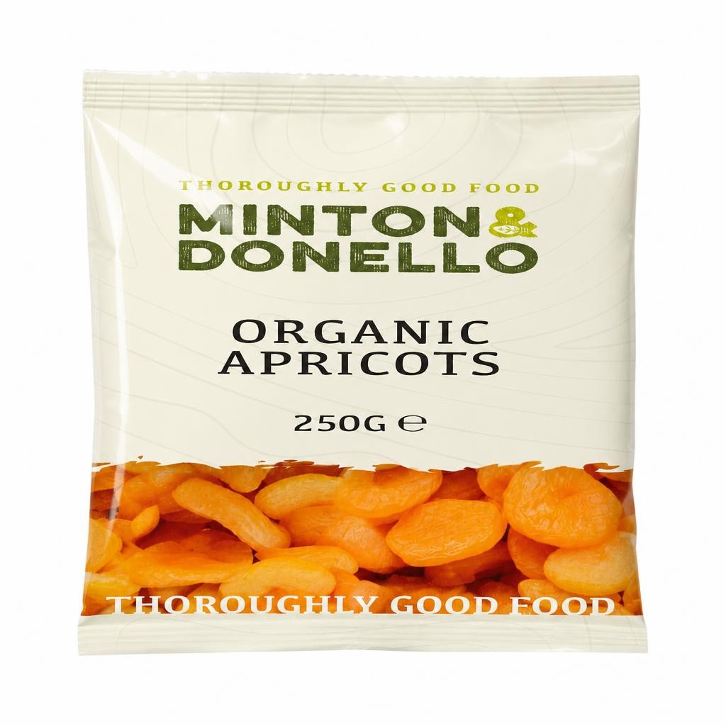 Minton & Donello Organic Apricots 6 x 250g