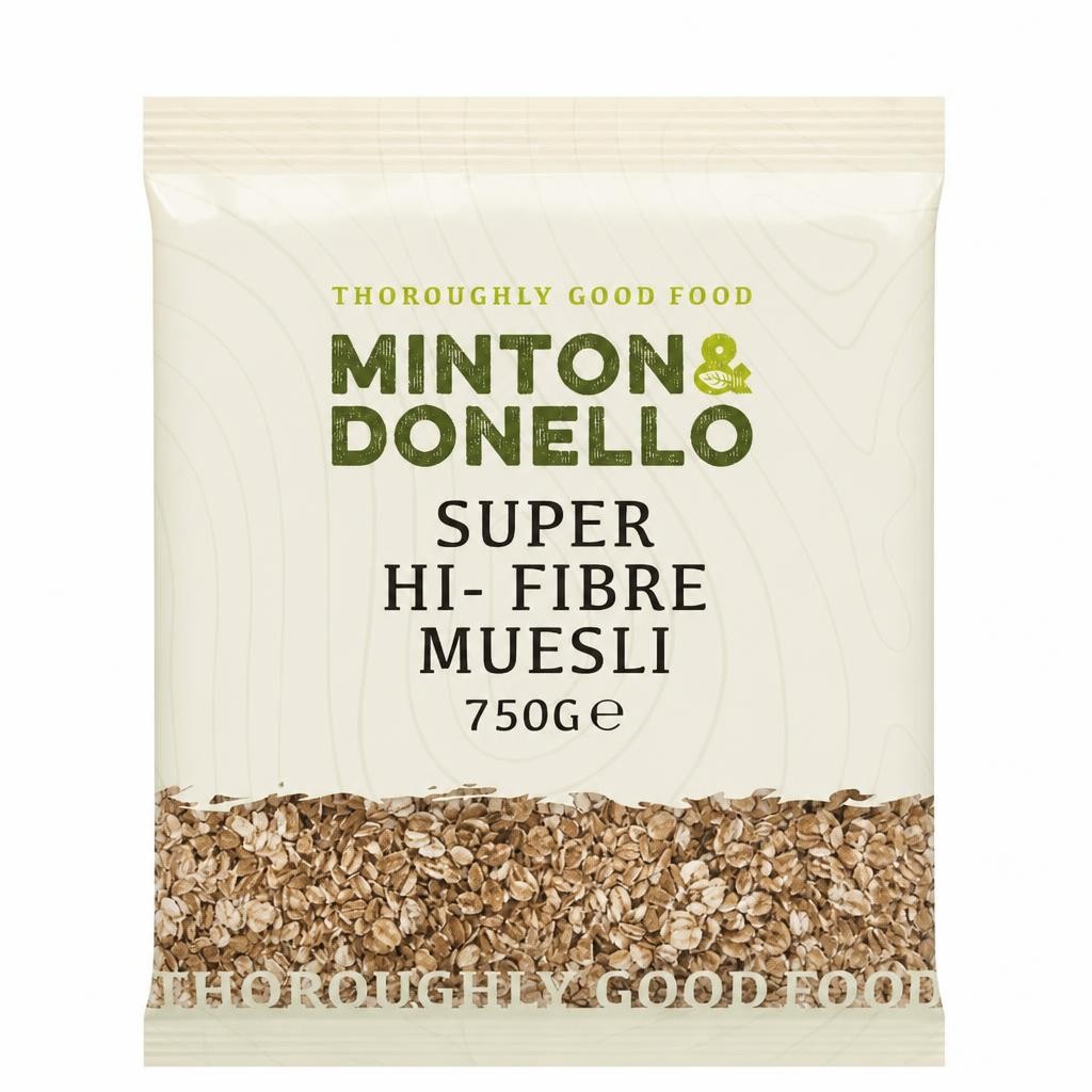 Minton & Donello Super Hi-Fibre Muesli 6 x 750g