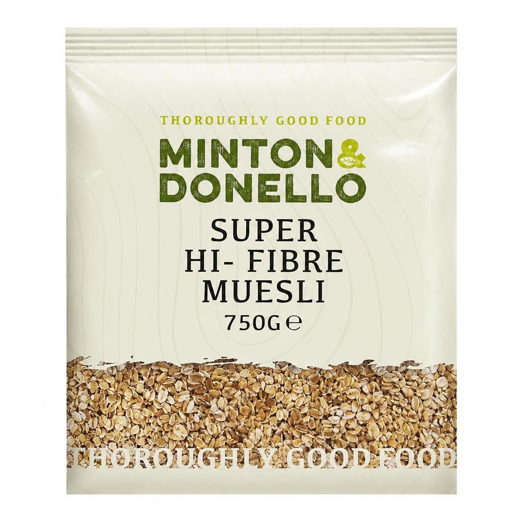 Minton & Donello Super Hi-Fibre Muesli 6 x 750g
