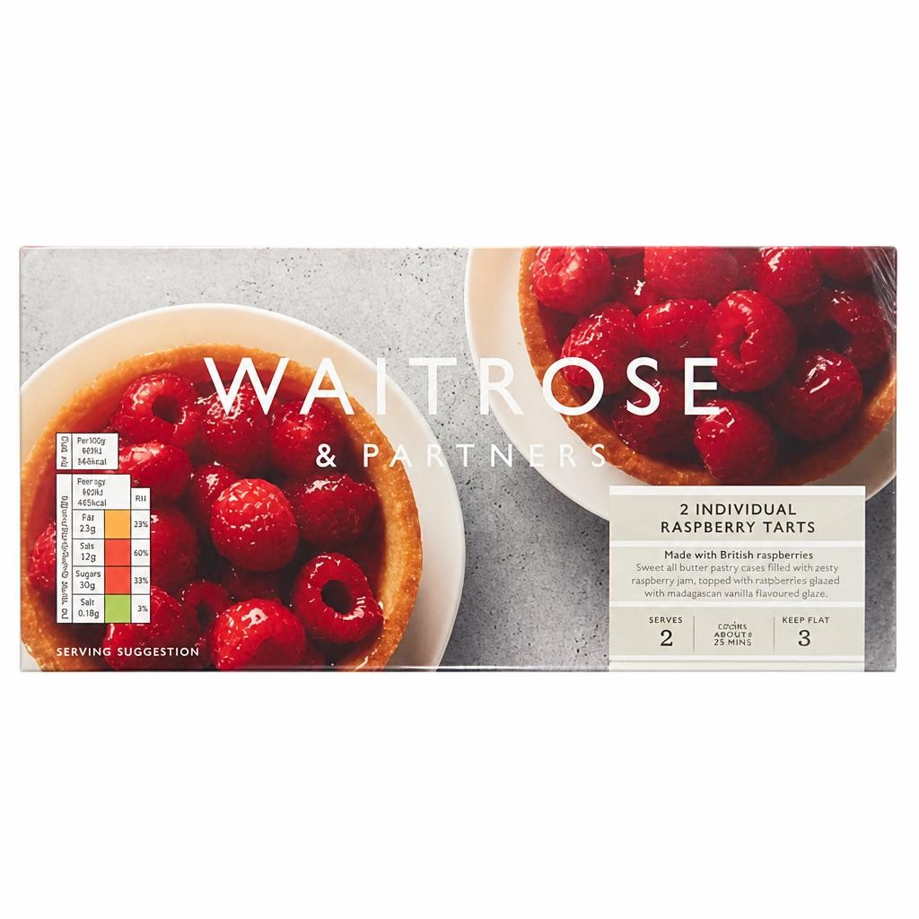 Waitrose 2 Frozen Raspberry Tarts
