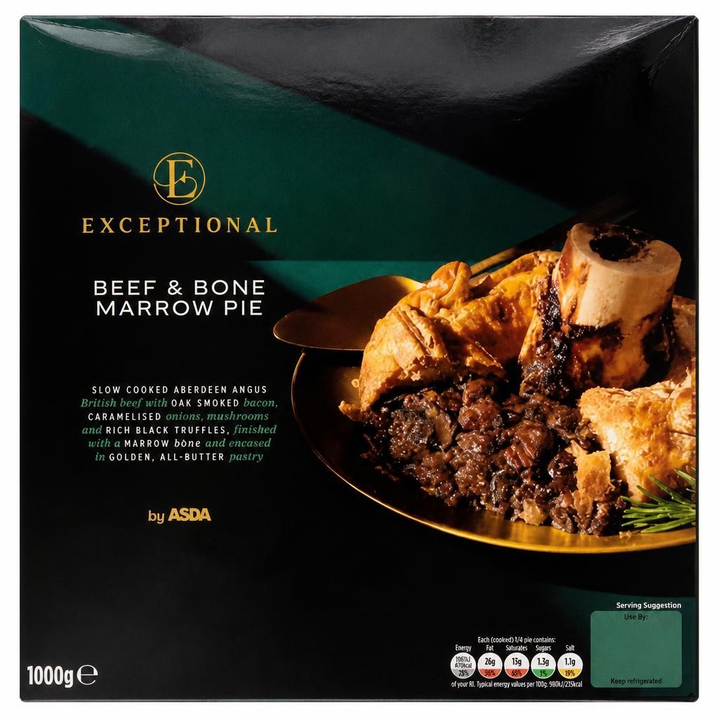 Exceptional by ASDA Beef & Bone Marrow Pie 1000g