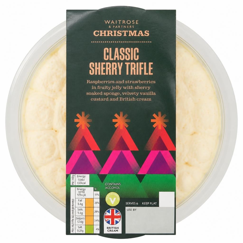 Waitrose Christmas Raspberry Sherry Trifle