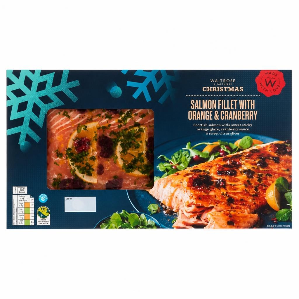 Waitrose Christmas Salmon Fillet with Orange & Cranberry