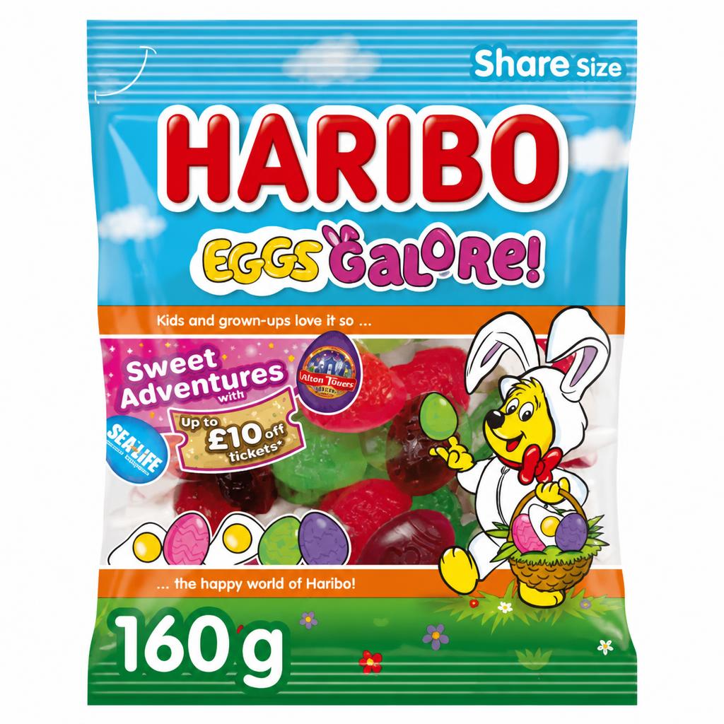Haribo Eggs Galore Jelly & Foam Sweets Sharing Bag 160g