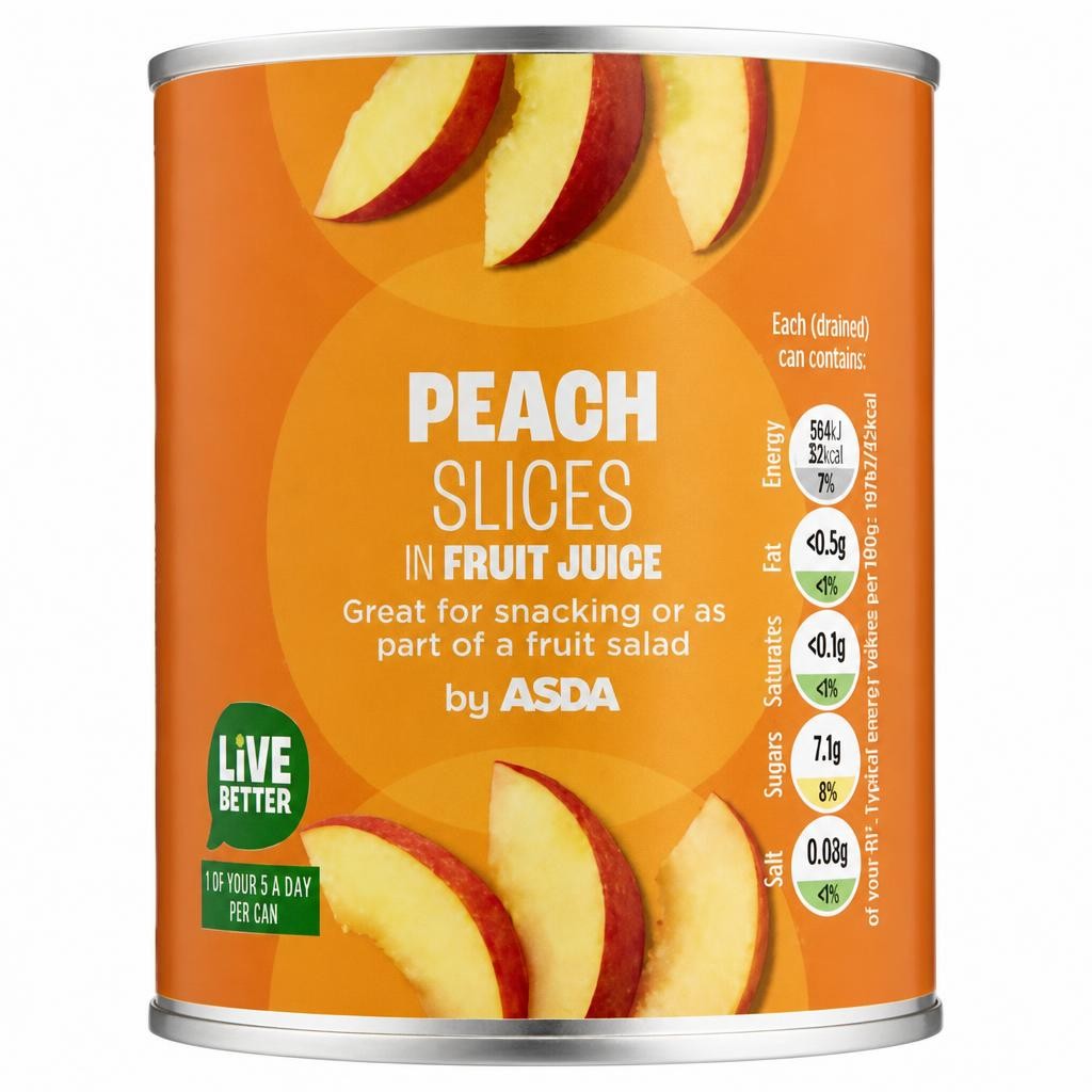 ASDA Peach Slices in Fruit Juice 213g