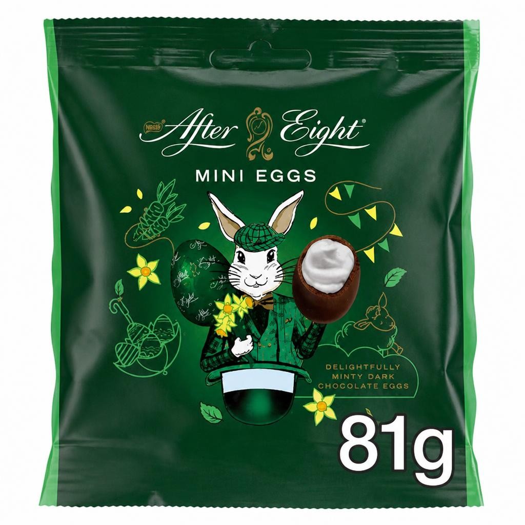 After Eight Dark Mint Chocolate Easter Mini Eggs Sharing Bag 81g