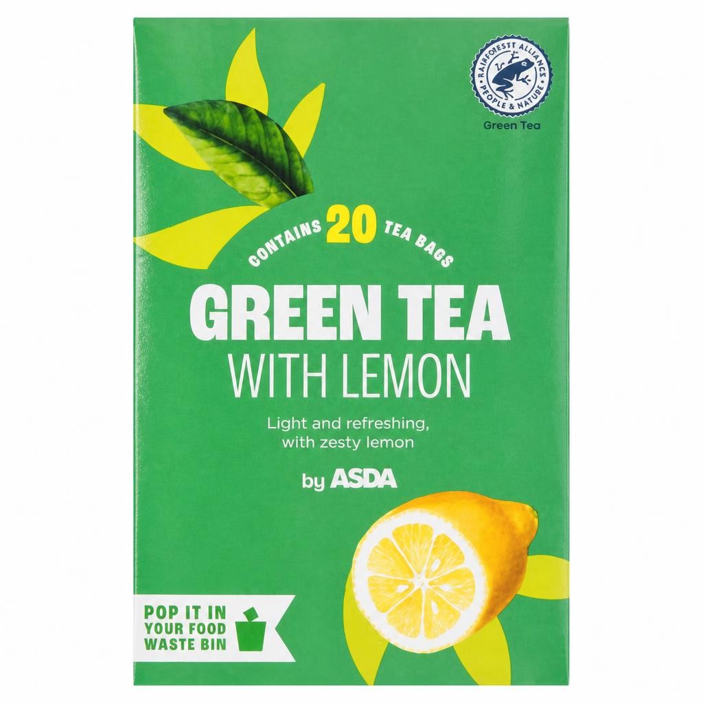 ASDA 20 Green Tea with Lemon 40g