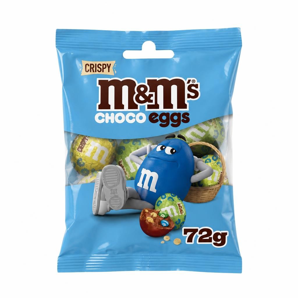 M&M's Crispy Milk Chocolate Chocolate Easter Mini Eggs Bag 72g