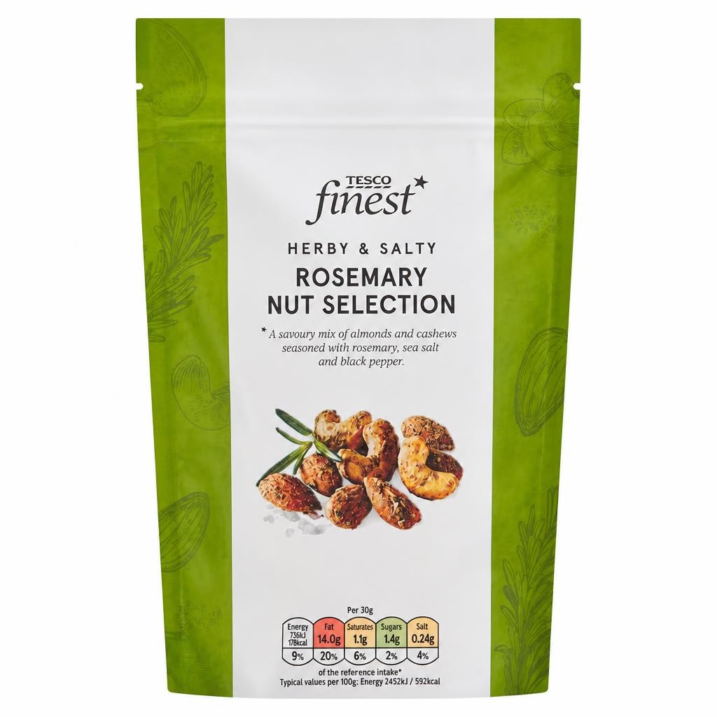 Tesco Finest Rosemary & Sea Salt Nut Selection 150g