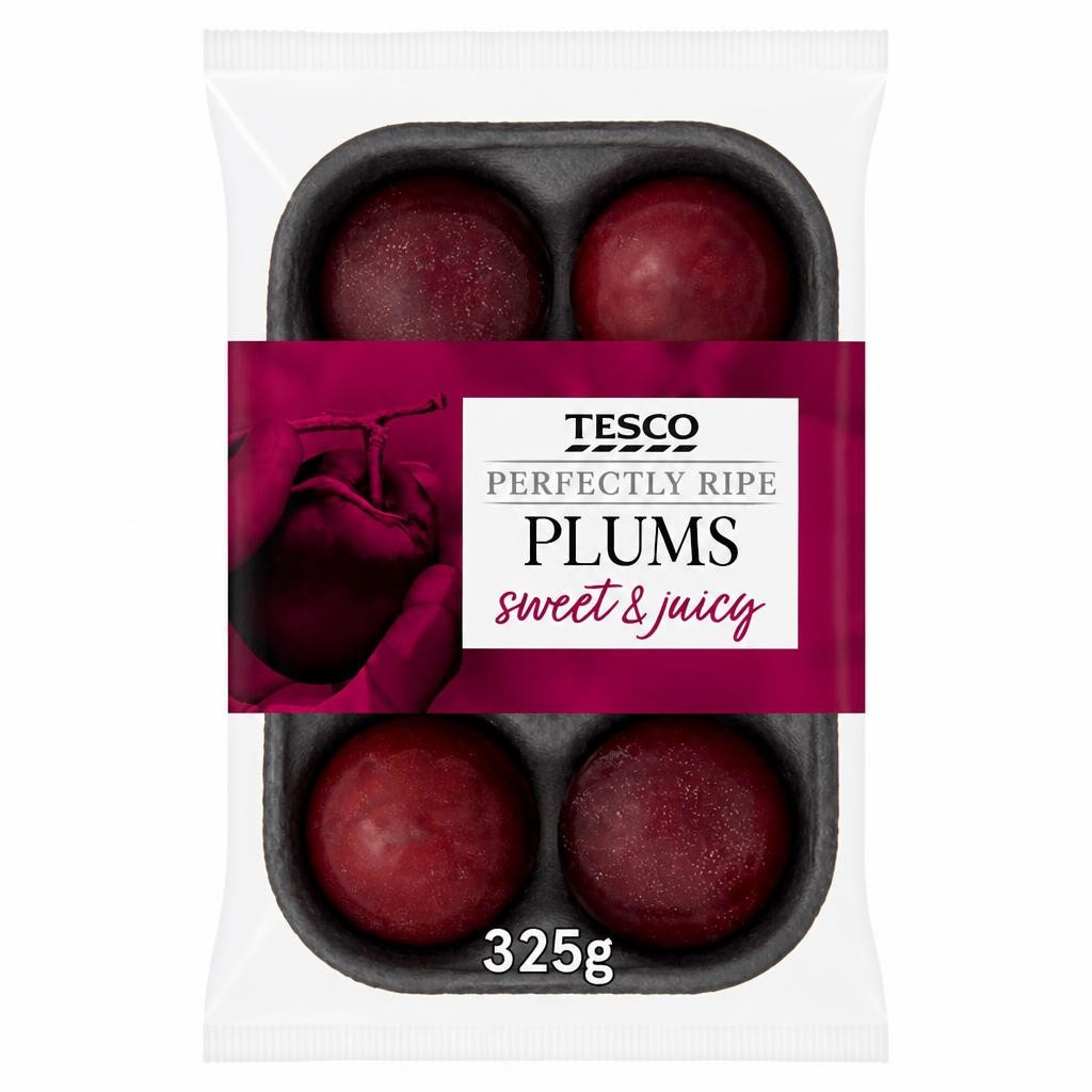 Tesco Perfectly Ripe Plums 325G