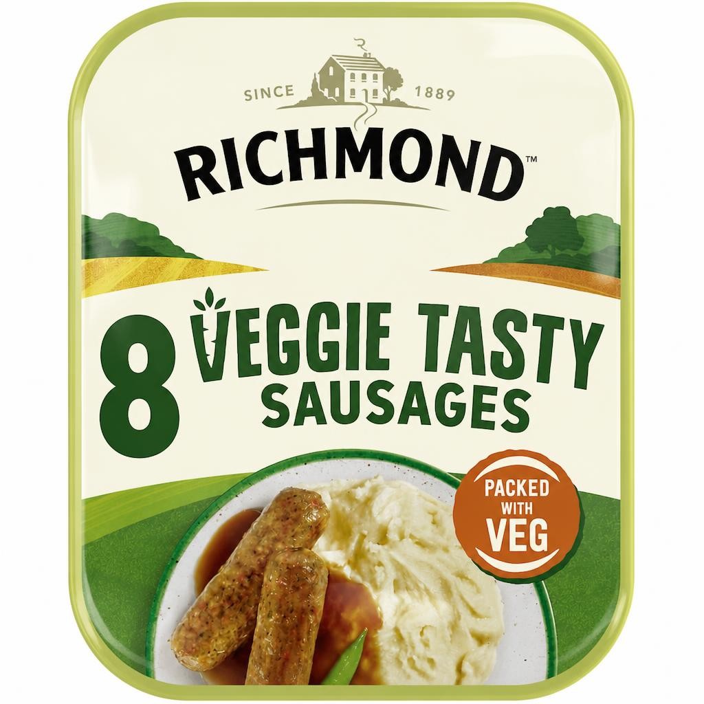 RICHMOND 8 VEGGIE TASTY SAUSAGES 304g