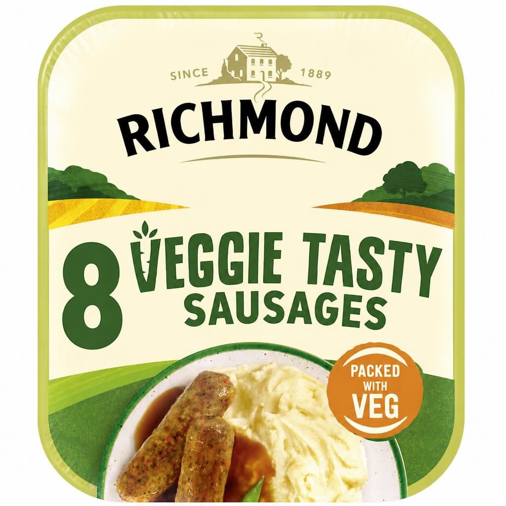 RICHMOND 8 VEGGIE TASTY SAUSAGES 304g