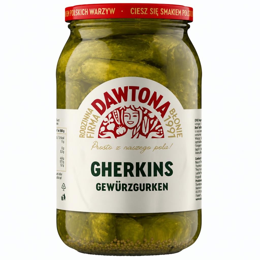 Dawtona Pickled Gherkins 900G