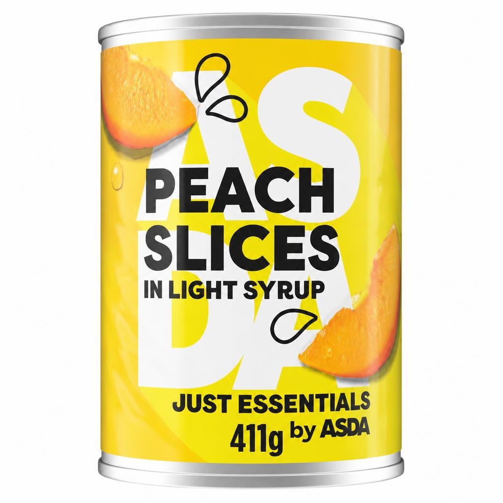 JUST ESSENTIALS by ASDA Just Essentials Peach Slices in Light Syrup 411g